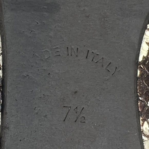 Mercanti Fiorentini Italian Leather Snake Skin Loafer Flats - Picture 9 of 9